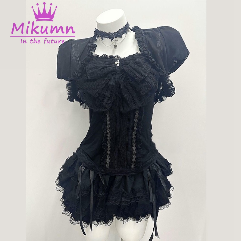 Cami Top Lace - Mikumn Gothic Lolita Black Lace 3