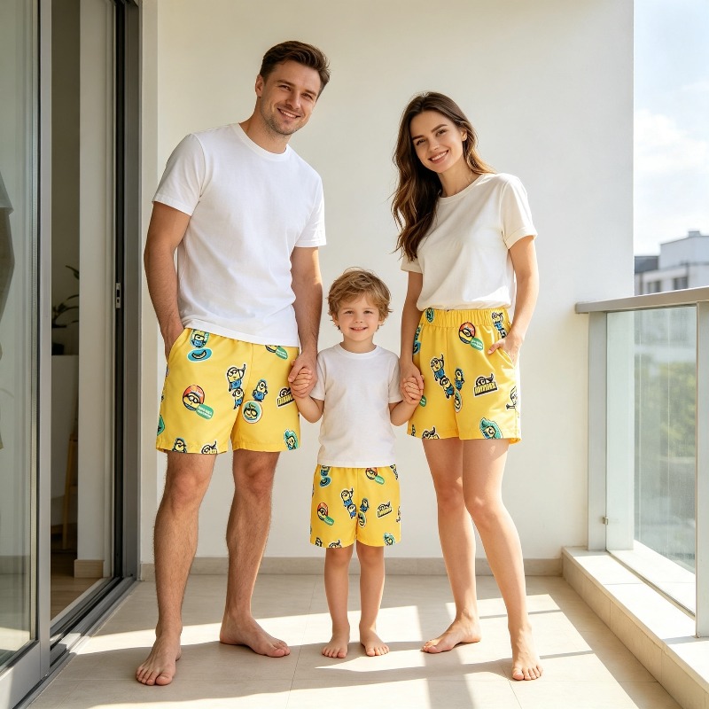 Boyshort Underwear - Boys Minions Printed Swim Shorts QuickDry