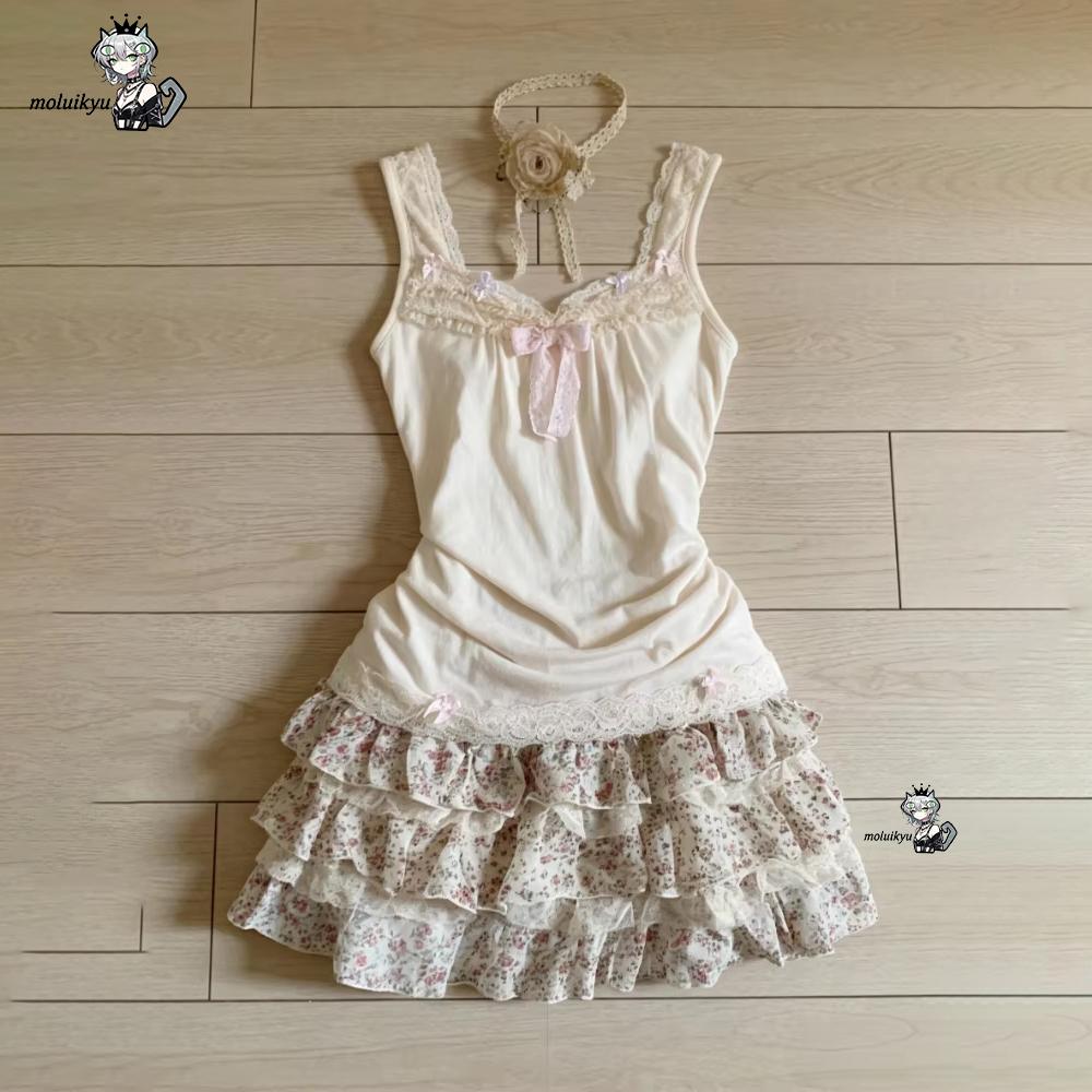 Women Y2K 2Pcs Outfit Set Lace - Cami Top Lace review and price