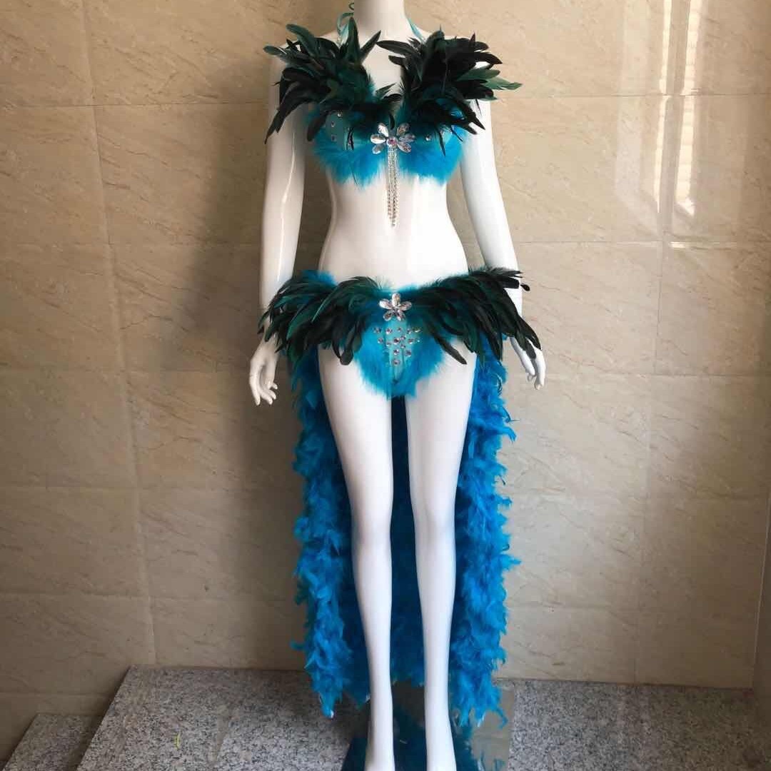 Women Feather Bikini Costume R - Thong Bikini Women review and price