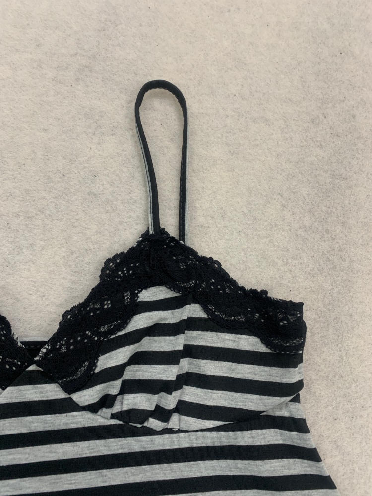 Retro Pink Black Striped Lace  - Cami Top Lace review and price