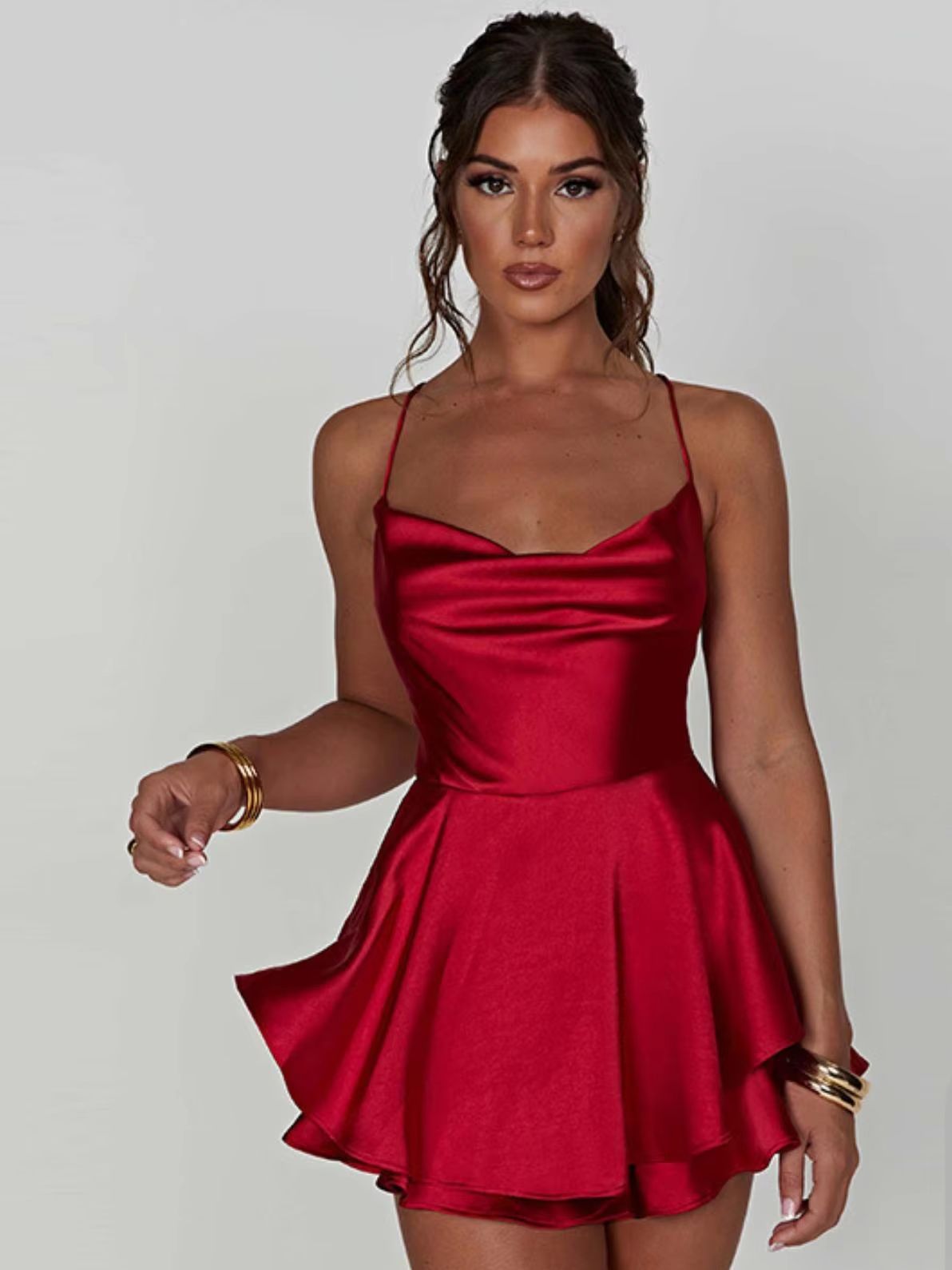 2026 SUMMER NEW WOMEN'S EUROPE - Slip Dress Satin review and price